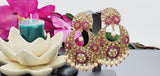 Absolutely Stunning High Quality  Best Collection In Indian Bollywood Polki Kundan Tikka Earrings Set