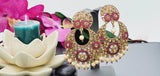 Absolutely Stunning High Quality  Best Collection In Indian Bollywood Polki Kundan Tikka Earrings Set