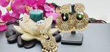 Totally Unique High Quality Indian Polki Reverse Kundan Tikka Earrings Set