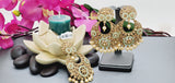 Totally Unique High Quality Indian Polki Reverse Kundan Tikka Earrings Set