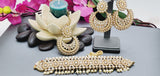 Dazzling Indian Bollywood Bridal Reverse Kundan Pearl Choker Necklace Set