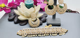 Dazzling Indian Bollywood Bridal Reverse Kundan Pearl Choker Necklace Set