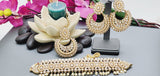 Dazzling Indian Bollywood Bridal Reverse Kundan Pearl Choker Necklace Set