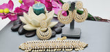Dazzling Indian Bollywood Bridal Reverse Kundan Pearl Choker Necklace Set