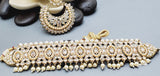Dazzling Indian Bollywood Bridal Reverse Kundan Pearl Choker Necklace Set