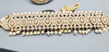 Dazzling Indian Bollywood Bridal Reverse Kundan Pearl Choker Necklace Set