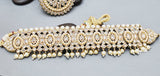 Dazzling Indian Bollywood Bridal Reverse Kundan Pearl Choker Necklace Set