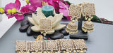A Very Charming Breathtaking Indian Reverse Kundan Choker Necklace Set