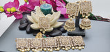 A Very Charming Breathtaking Indian Reverse Kundan Choker Necklace Set