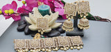 A Very Charming Breathtaking Indian Reverse Kundan Choker Necklace Set