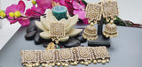 A Very Charming Breathtaking Indian Reverse Kundan Choker Necklace Set