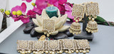 A Very Charming Breathtaking Indian Reverse Kundan Choker Necklace Set