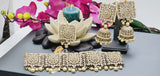 A Very Charming Breathtaking Indian Reverse Kundan Choker Necklace Set