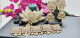 A Very Charming Breathtaking Indian Reverse Kundan Choker Necklace Set