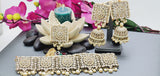A Very Charming Breathtaking Indian Reverse Kundan Choker Necklace Set