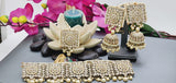 A Very Charming Breathtaking Indian Reverse Kundan Choker Necklace Set