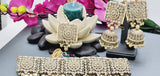 A Very Charming Breathtaking Indian Reverse Kundan Choker Necklace Set