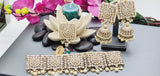 A Very Charming Breathtaking Indian Reverse Kundan Choker Necklace Set