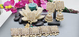 A Very Charming Breathtaking Indian Reverse Kundan Choker Necklace Set