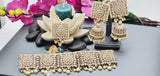 A Very Charming Breathtaking Indian Reverse Kundan Choker Necklace Set