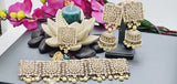A Very Charming Breathtaking Indian Reverse Kundan Choker Necklace Set