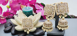 A Very Charming Breathtaking Indian Reverse Kundan Choker Necklace Set