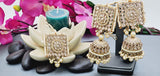 A Very Charming Breathtaking Indian Reverse Kundan Choker Necklace Set