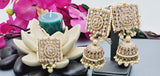 A Very Charming Breathtaking Indian Reverse Kundan Choker Necklace Set