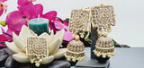A Very Charming Breathtaking Indian Reverse Kundan Choker Necklace Set