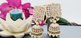 A Very Charming Breathtaking Indian Reverse Kundan Choker Necklace Set
