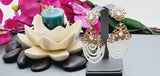 Beautiful Indian Bollywood Ethnic White Pearl Studded Earrings Set