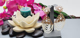 Beautiful Indian Bollywood Ethnic White Pearl Studded Earrings Set