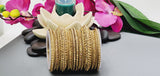 Exceptional Premium Quality Latest Indian Bollywood Reverse Kundan Gold Full Bangles Set
