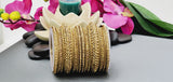 Exceptional Premium Quality Latest Indian Bollywood Reverse Kundan Gold Full Bangles Set