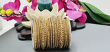Exceptional Premium Quality Latest Indian Bollywood Reverse Kundan Gold Full Bangles Set