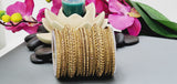 Exceptional Premium Quality Latest Indian Bollywood Reverse Kundan Gold Full Bangles Set