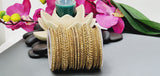 Exceptional Premium Quality Latest Indian Bollywood Reverse Kundan Gold Full Bangles Set