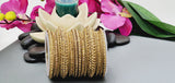 Exceptional Premium Quality Latest Indian Bollywood Reverse Kundan Gold Full Bangles Set