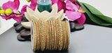 Exceptional Premium Quality Latest Indian Bollywood Reverse Kundan Gold Full Bangles Set
