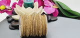 Exceptional Premium Quality Latest Indian Bollywood Reverse Kundan Gold Full Bangles Set