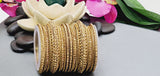 Exceptional Premium Quality Latest Indian Bollywood Reverse Kundan Gold Full Bangles Set