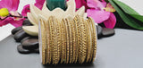 Exceptional Premium Quality Latest Indian Bollywood Reverse Kundan Gold Full Bangles Set