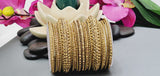 Exceptional Premium Quality Latest Indian Bollywood Reverse Kundan Gold Full Bangles Set