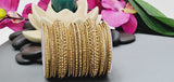 Exceptional Premium Quality Latest Indian Bollywood Reverse Kundan Gold Full Bangles Set