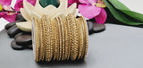Exceptional Premium Quality Latest Indian Bollywood Reverse Kundan Gold Full Bangles Set