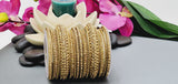 Exceptional Premium Quality Latest Indian Bollywood Reverse Kundan Gold Full Bangles Set