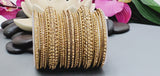 Exceptional Premium Quality Latest Indian Bollywood Reverse Kundan Gold Full Bangles Set