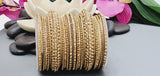 Exceptional Premium Quality Latest Indian Bollywood Reverse Kundan Gold Full Bangles Set