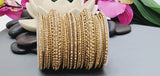 Exceptional Premium Quality Latest Indian Bollywood Reverse Kundan Gold Full Bangles Set