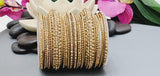 Exceptional Premium Quality Latest Indian Bollywood Reverse Kundan Gold Full Bangles Set